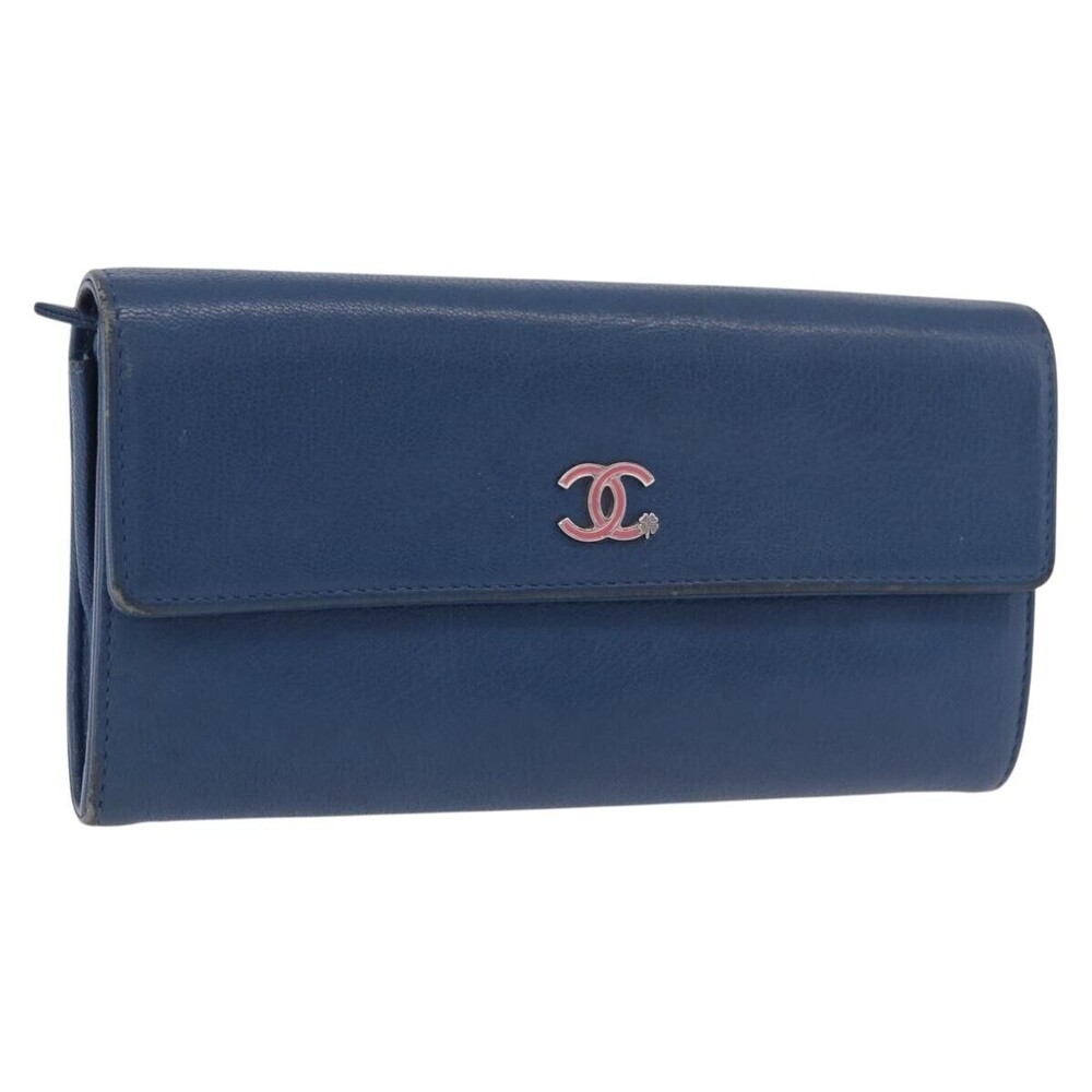 Chanel Lucky Clover Long Flap Wallet Leather